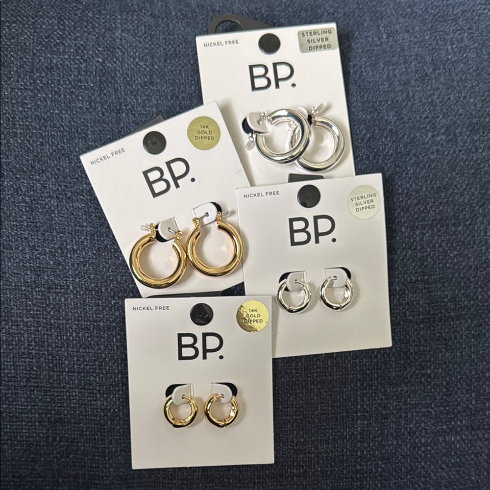 BP. Gold and Silver Hoop Earrings Collection